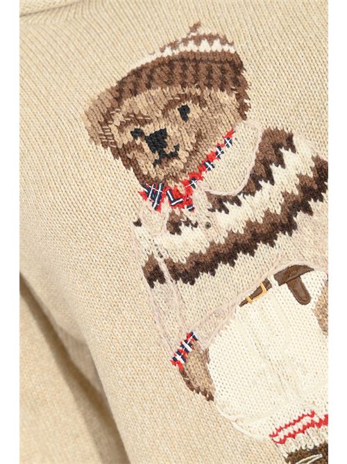 Maglione in filato di cotone con intarsio Polo Bear POLO RALPH LAUREN | 211978315001